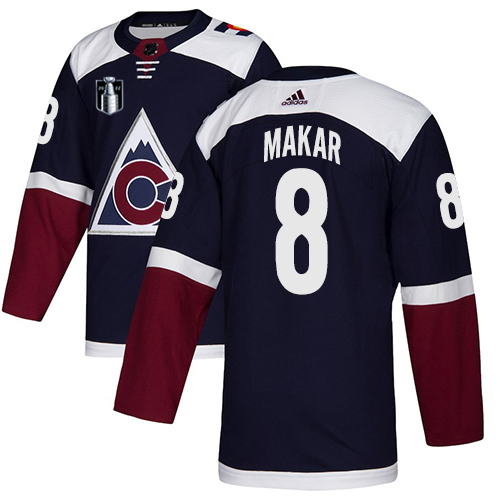 Adidas Colorado Avalanche #8 Cale Makar Navy Youth 2022 Stanley Cup Final Patch Alternate Authentic Stitched NHL Jersey Youth->seattle kraken->NHL Jersey