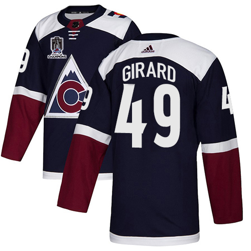 Adidas Colorado Avalanche #49 Samuel Girard Navy Youth 2022 Stanley Cup Champions Alternate Authentic Stitched NHL Jersey Youth->youth nhl jersey->Youth Jersey