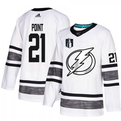 Adidas Tampa Bay Lightning #21 Brayden Point White Authentic 2022 Stanley Cup Final Patch Youth All-Star Stitched NHL Jersey Youth->tampa bay lightning->NHL Jersey