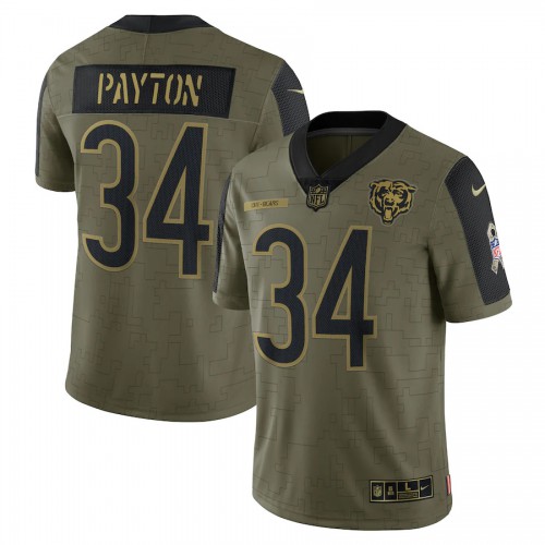 Chicago Chicago Bears #34 Walter Payton Olive Nike 2021 Salute To Service Limited Player Jersey Men’s->youth nfl jersey->Youth Jersey
