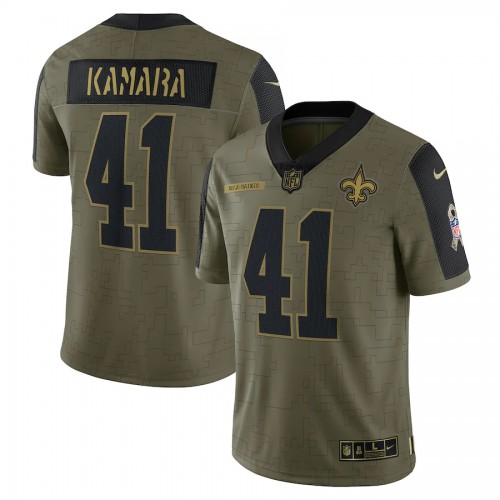 New Orleans New Orleans Saints #41 Alvin Kamara Olive Nike 2021 Salute To Service Limited Player Jersey Men’s->new orleans saints->NFL Jersey