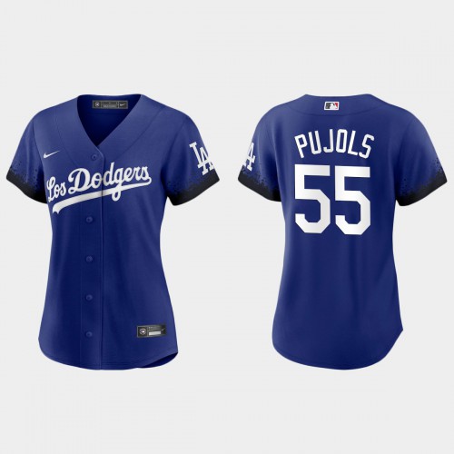 Los Angeles Los Angeles Dodgers #55 Albert Pujols Nike Women’s 2021 City Connect MLB Jersey Royal Womens->women mlb jersey->Women Jersey