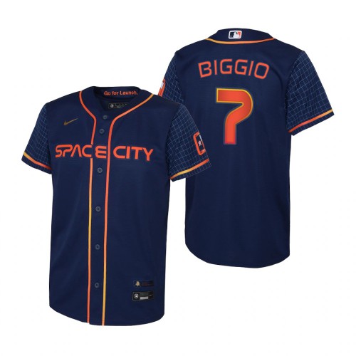 Houston Houston Astros #7 Craig Biggio Navy Youth Nike 2022 City Connect Replica MLB Jersey Youth->houston astros->MLB Jersey