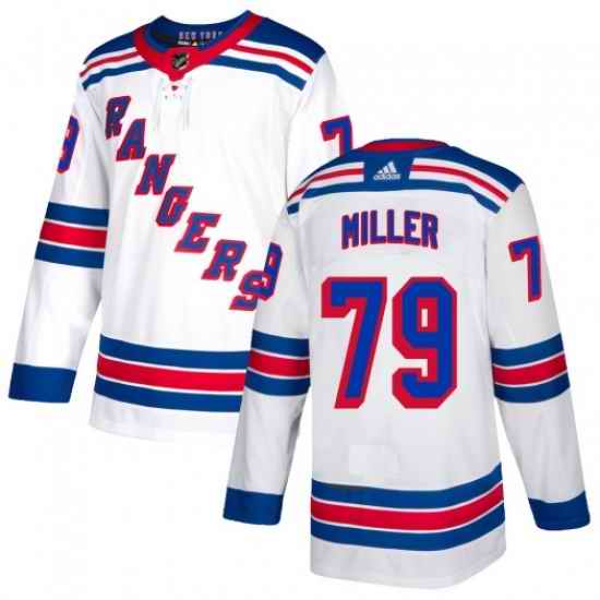 Men New York Rangers KAndre Miller  Adidas Authentic White Stitched NHL Jersey->colorado avalanche->NHL Jersey