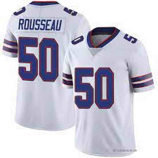 Nike Buffalo Bills #50 Gregory Rousseau White Vapor Limited Men Jersey->women nfl jersey->Women Jersey