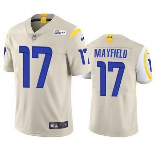 Men Los Angeles Rams #17 Baker Mayfield Bone Vapor Untouchable Limited Stitched Football Jersey->los angeles chargers->NFL Jersey