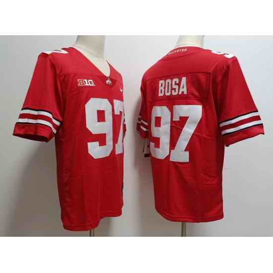 Men Ohio State Buckeyes Nick Bosa #97 Red College Football Jersey->ohio state buckeyes->NCAA Jersey