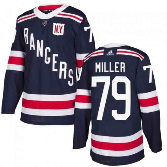 Men New York Rangers KAndre Miller  Adidas Authentic Navy Stitched NHL Jersey->new jersey devils->NHL Jersey