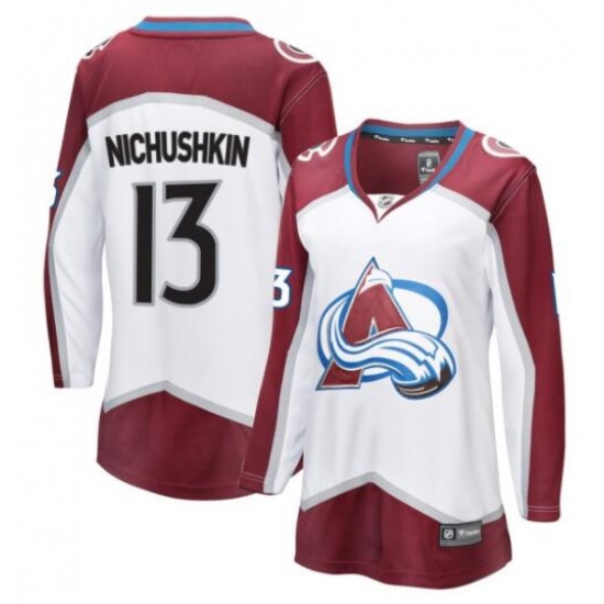 Women Colorado Avalanche #13 Valerie Nichushkin White Stitched adidas NHL Jersey->anaheim ducks->NHL Jersey