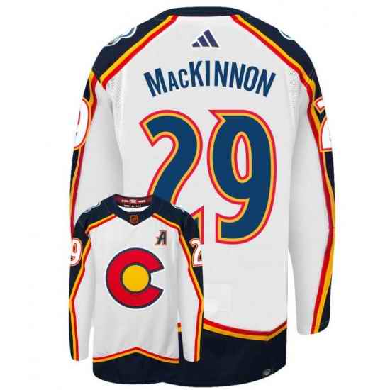 Men Colorado Avalanche Nathan MacKinnon #29 Retro Adidas Authentic Player Jersey->new york rangers->NHL Jersey
