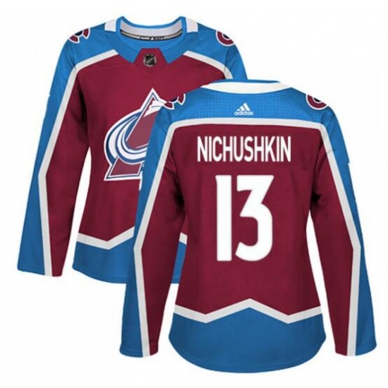 Women Colorado Avalanche #13 Valerie Nichushkin Red Stitched adidas NHL Jersey->anaheim ducks->NHL Jersey