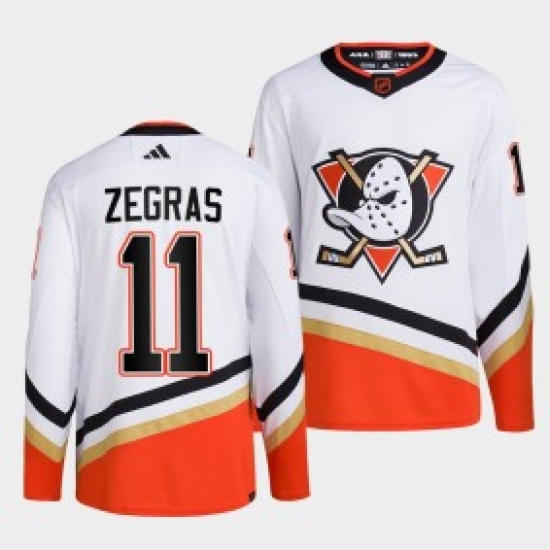 Men's Anaheim Ducks #11 Trevor Zegras White 2022-23 Reverse Retro Stitched Jersey->colorado avalanche->NHL Jersey