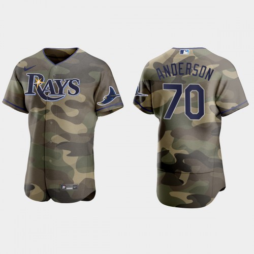 Tampa Bay Tampa Bay Rays #70 Nick Anderson Men’s Nike 2021 Armed Forces Day Authentic MLB Jersey -Camo Men’s->tampa bay rays->MLB Jersey
