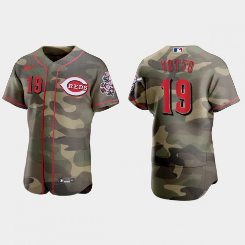 Cincinnati Cincinnati Reds #19 Joey Votto Men’s Nike 2021 Armed Forces Day Authentic MLB Jersey -Camo Men’s->cincinnati reds->MLB Jersey