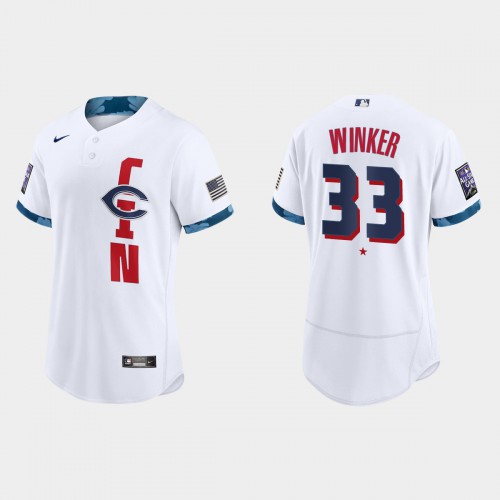 Cincinnati Cincinnati Reds #33 Jesse Winker 2021 Mlb All Star Game Authentic White Jersey Men’s->cincinnati reds->MLB Jersey