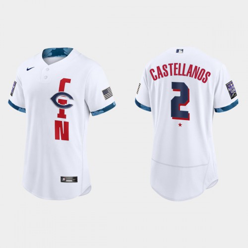 Cincinnati Cincinnati Reds #2 Nick Castellanos 2021 Mlb All Star Game Authentic White Jersey Men’s->cincinnati reds->MLB Jersey