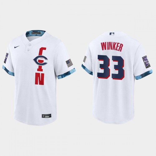 Cincinnati Cincinnati Reds #33 Jesse Winker 2021 Mlb All Star Game Fan’s Version White Jersey Men’s->cincinnati reds->MLB Jersey