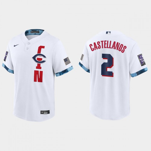 Cincinnati Cincinnati Reds #2 Nick Castellanos 2021 Mlb All Star Game Fan’s Version White Jersey Men’s->cincinnati reds->MLB Jersey