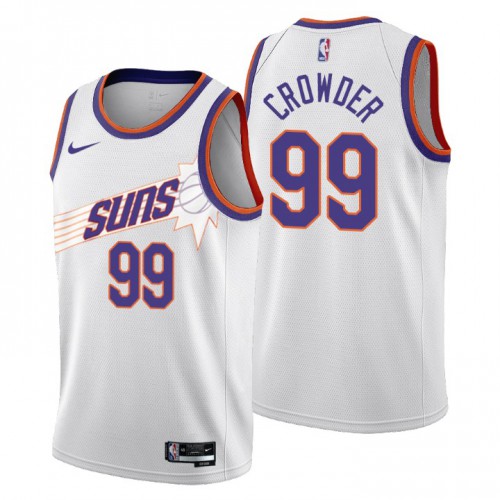 Nike Phoenix Suns #99 Jae Crowder Men’s 2022-23 City Edition NBA Jersey – Cherry Blossom White Men’s->portland trail blazers->NBA Jersey