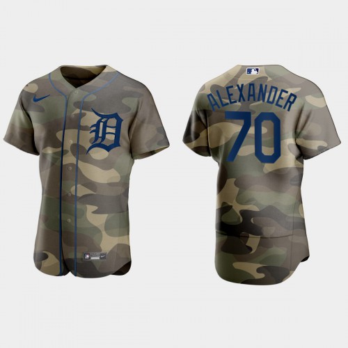 Detroit Detroit Tigers #70 Tyler Alexander Men’s Nike 2021 Armed Forces Day Authentic MLB Jersey -Camo Men’s->detroit tigers->MLB Jersey