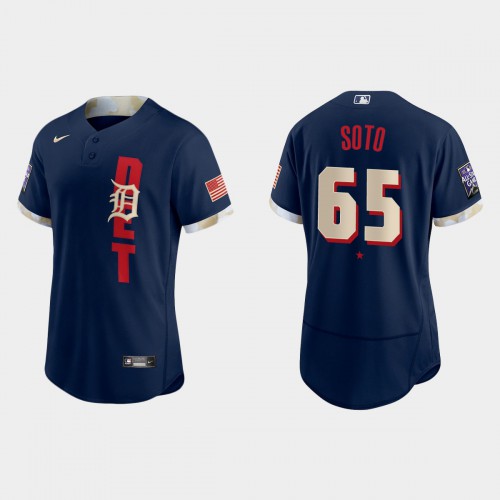 Detroit Detroit Tigers #65 Gregory Soto 2021 Mlb All Star Game Authentic Navy Jersey Men’s->detroit tigers->MLB Jersey