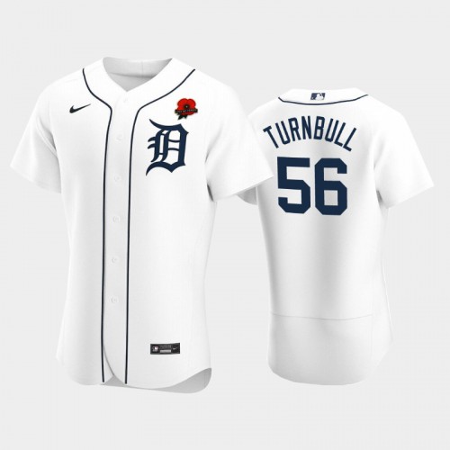 Detroit Detroit Tigers #56 Spencer Turnbull Men’s Nike Authentic 2021 Memorial Day MLB Jersey – White Men’s->detroit tigers->MLB Jersey