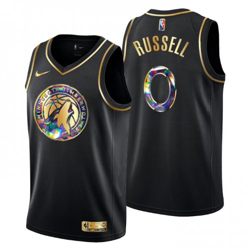 Minnesota Minnesota Timberwolves #0 D’Angelo Russell Men’s Golden Edition Diamond Logo 2021/22 Swingman Jersey – Black Men’s->youth nba jersey->Youth Jersey