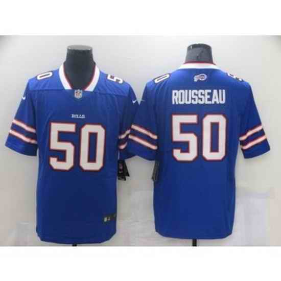Nike Buffalo Bills #50 Gregory Rousseau Blue Vapor Limited Men Jersey->buffalo bills->NFL Jersey