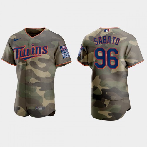 Minnesota Minnesota Twins #96 Aaron Sabato Men’s Nike 2021 Armed Forces Day Authentic MLB Jersey -Camo Men’s->minnesota vikings->NFL Jersey