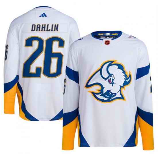 Men Buffalo Sabres 26 Rasmus Dahlin White 2022 #23 Reverse Retro Stitched Jersey->boston bruins->NHL Jersey