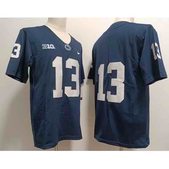 Men Penn State Nittany Lions #13 Kaytron Allen Navy Blue College Football Jersey No Name->ohio state buckeyes->NCAA Jersey
