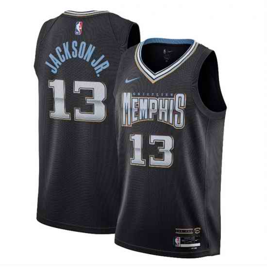 Men Memphis Grizzlies #13 Jaren Jackson Jr  Black 2022 23 City Edition Stitched Basketball Jersey->miami heat->NBA Jersey