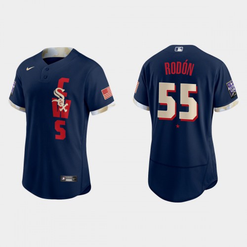 Chicago Chicago White Sox #55 Carlos Rodon 2021 Mlb All Star Game Authentic Navy Jersey Men’s->chicago white sox->MLB Jersey