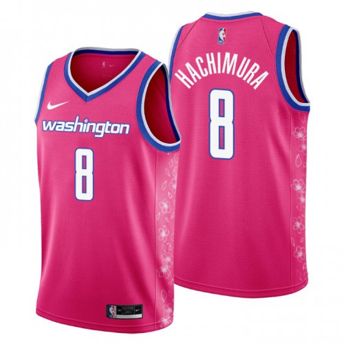 Nike Washington Wizards #8 Rui Hachimura Men’s 2022-23 City Edition NBA Jersey – Cherry Blossom Pink Men’s->washington wizards->NBA Jersey