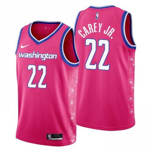 Nike Washington Wizards #22 Vernon Carey Jr. Men’s 2022-23 City Edition NBA Jersey – Cherry Blossom Pink Men’s->washington wizards->NBA Jersey