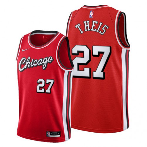 Chicago Chicago Bulls #27 Daniel Theis Women’s 2021-22 City Edition Red NBA Jersey Womens->chicago bulls->NBA Jersey