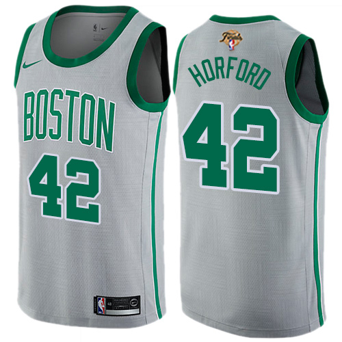 Nike Boston Celtics #42 Al Horford Gray Women’s 2022 NBA Finals Swingman City Edition Jersey Womens->boston celtics->NBA Jersey
