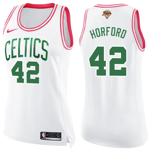 Nike Boston Celtics #42 Al Horford White/Pink Women’s 2022 NBA Finals Swingman Fashion Jersey Womens->boston celtics->NBA Jersey