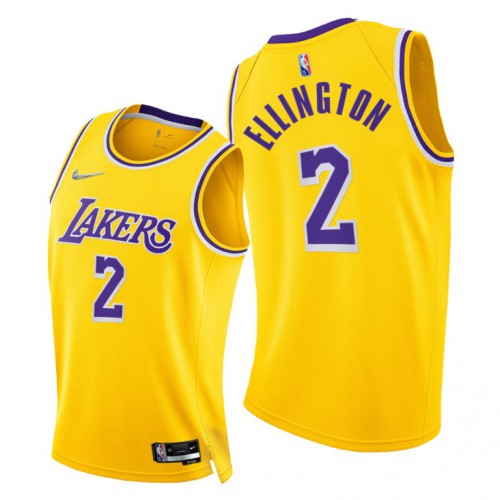 Nike Los Angeles Lakers #2 Wayne Ellington Women’s 2021-22 75th Diamond Anniversary NBA Jersey Gold Womens->los angeles lakers->NBA Jersey