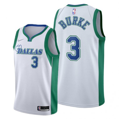 Dallas Dallas Mavericks #3 Trey Burke Women’s 2021-22 City Edition White NBA Jersey Womens->youth nba jersey->Youth Jersey