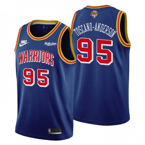 Golden State Golden State Warriors #95 Juan Toscano-Anderson Women’s Nike Releases Classic Edition 2022 NBA Finals 75th Anniversary Jersey Blue Womens->golden state warriors->NBA Jersey