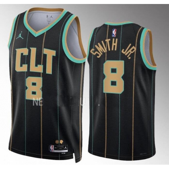 Charlotte Hornets Dennis Smith Jr. 2022-23 City Edition Black #8 Jersey Swingman->memphis grizzlies->NBA Jersey