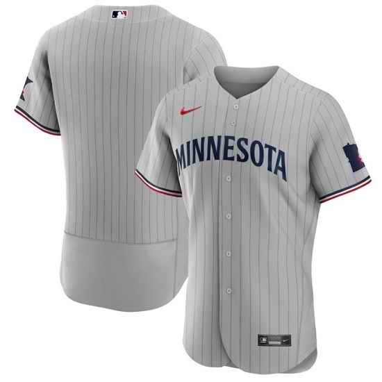 Men Minnesota Twins Blank Grey 2023 Home Team Flex Base Stitched Jersey->houston astros->MLB Jersey