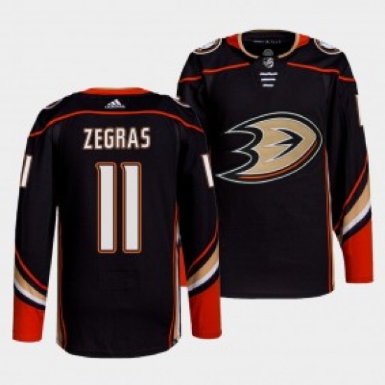 Adidas Men's Anaheim Ducks #11 Trevor Zegras Black Home Authentic Stitched NHL Jersey->women nhl jersey->Women Jersey