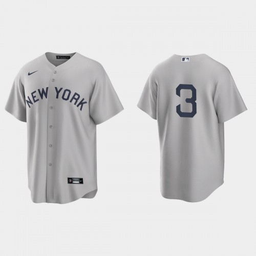 New York New York Yankees #3 Babe Ruth Men’s Nike Gray 2021 Field of Dreams Game MLB Jersey Men’s->new york yankees->MLB Jersey