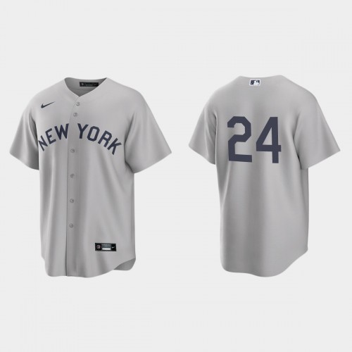 New York New York Yankees #24 Gary Sanchez Men’s Nike Gray 2021 Field of Dreams Game MLB Jersey Men’s->new york yankees->MLB Jersey