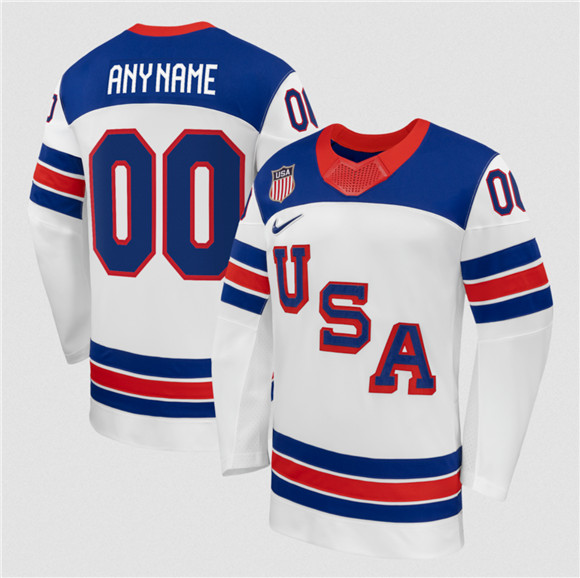 Mens USA Active Player Custom White 2026 Stitched Jersey Mens USA Active Player Custom White 2026 Stitched Jersey