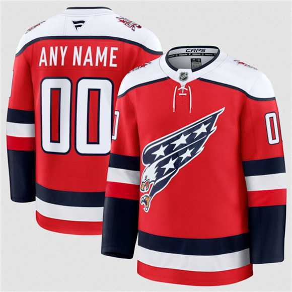 Mens Washington Capitals Active Player Custom Red 2025-26 Alternate Stitched Hockey Jersey Mens Washington Capitals Active Player Custom Red 2025-26 Alternate Stitched Hockey Jersey