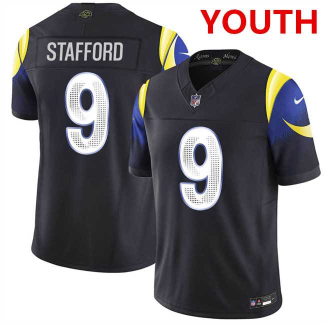 Youth los angeles rams #9 matthew stafford midnight blue 2025 F.U.S.E. Rivalries vapor limited stitched jersey Dzhi Youth los angeles rams #9 matthew stafford midnight blue 2025 F.U.S.E. Rivalries vapor limited stitched jersey Dzhi