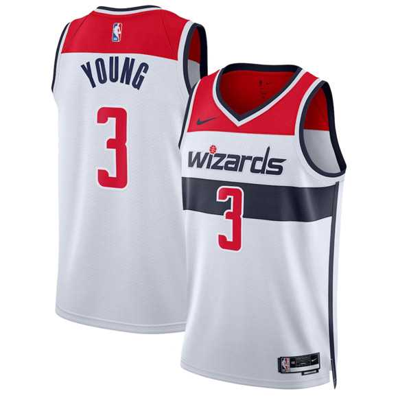 Mens Washington Wizards #3 Trae Young White Association Edition Stitched Jersey Dzhi Mens Washington Wizards #3 Trae Young White Association Edition Stitched Jersey Dzhi